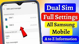dual sim settings  samsung dual sim call settings  dual sim always on samsung