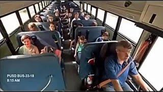 School Bus Security Camera Shows Children Vanishing from inside Bus