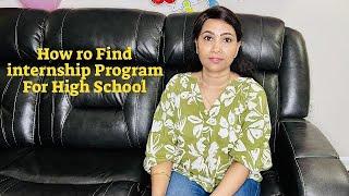 How to Find Internship For High School  Tamil vlog USA 