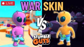 WAR SKIN ALIEN UNGU LAWAN ALIEN KUNING  Stumble Guys Indonesia