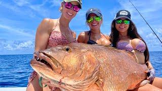 Catching HUGE Snapper in Key West GIRLS birthday trip