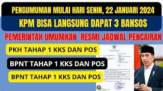 KEJUTAN  BANSOS MULAI SENIN 22 JAN PEMERINTAH RESMI JADWALKAN  PKH TAHAP 1 BPNT TAHAP 1 BERAS 10 KG