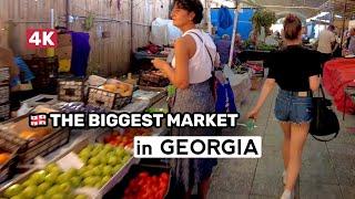 THE BIGGEST FOOD & CLOTHING MARKET IN GEORGIA for locals  WALKING TOUR 4K