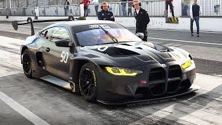 2022 BMW M4 GT3 in action Sound Accelerations & Downshifts at Monza Circuit