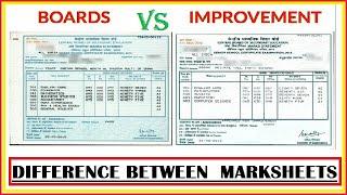 DIFFERENCE BETWEEN BOARDS AND IMPROVEMENT MARKSHEET  CBSE Improvement Exam