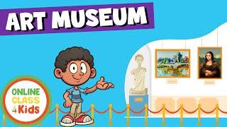 In an Art Museum  Educational Videos  Learn English - Talking Flashcards  Vocabulary  Speak