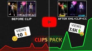 FREE FIRE TOP 10 BEST XML+CLIPS  FF CLIPS FOR EDITING  FF EMOTE PACK  TOP 10 BEST CLIPS 