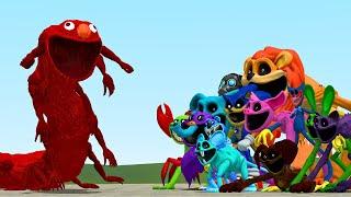 New Elongated Elmo Vs All Smiling Critters Poppy Playtime Chapter 3 In Garrys Mod