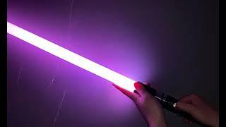 SaberFeast RGB Lightsaber Heavy Dueling Laser Sword 1 Inch Removable Blade Metal Handle