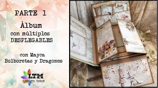 Tutorial Scrapbooking - Album multi-desplegables INTERIOR DEL ALBUM Parte 1