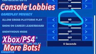 How to get Console ONLY LobbiesBot Lobbies in Fortnite Chapter 2 *Easy Wins*