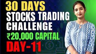 Live intraday trading  Loss Streak  Stock trading challenge  Day 11