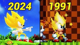 The evolution of SUPER SONIC idle animations 1991-2024