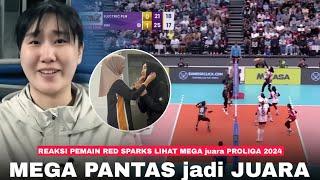 Mega Memang Pantas Mendapatkannya  Reaksi Pemain Red Sparks Melihat Megawati Juara Proliga 2024