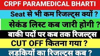 Crpf paramedical second list crpf paramedical staff final result  crpf paramedical final Cut off