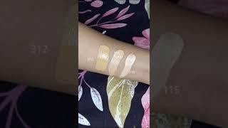 Maybelline Fit Me Matte+Poreless Foundation Swatches  Shades 115 310 & 332