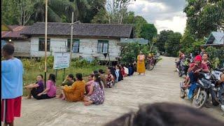 Suasana lebaran di kampung dayak lewu tewang papari suku dayak katingan kalimantan tengah