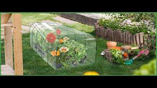 BEAMNOVA Greenhouse for Outdoors 2.62 x 2.62 x 8.2 Ft Mini Greenhouse Tent Insulation Plastic Cover