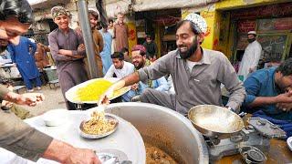 Khyber Pass STREET FOOD Market Afghan Breakfast Food Tour in Jamrud Pakistan