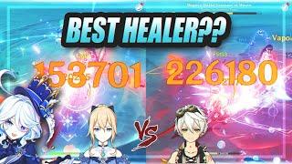 BEST HEALER?? For Hu Tao Furina Team  Jean vs Bennett Team DMG Comparison