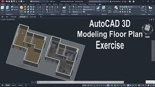 AutoCAD 3D Modeling Floor Plan - Exercise