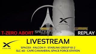 T-0 ABORT - SpaceX - Falcon 9 - Starlink Group 10-2 - SLC-40 - Cape Canaveral SFS - June 14 2024