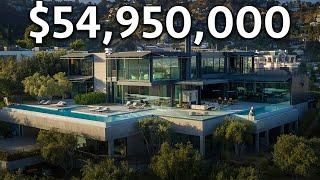 Touring a $54950000 Futuristic Los Angeles MEGA MANSION