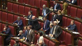 Watch Budget battle as scuffles erupt in Italian parliament