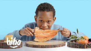 Kids Try Cavemen Food  HiHo Kids