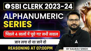 SBI Clerk 2023  SBI Clerk Reasoning Alphanumeric Series Previous Year Questions  By Saurav Sir