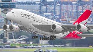 20 MINUTES of HEAVY TAKEOFFS and LANDINGS at SYDNEY AIRPORT Australia SYDYSSY