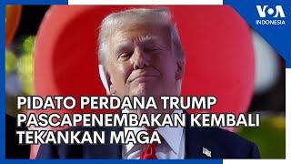 Pidato Perdana Trump Pascapenembakan Kembali Tekankan MAGA