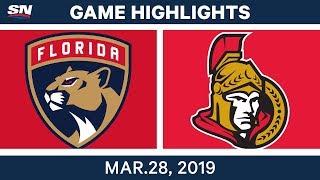 NHL Game Highlights  Panthers vs. Senators– March 28 2019