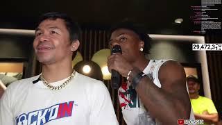 Ishowspeed meets Manny Pacquiao ishowspeed sings 3 song on mannys karaoke in Philippines 