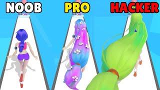 NOOB vs PRO vs HACKER in Hair Rush