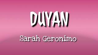 DUYAN Lyrics - Sarah Geronimo