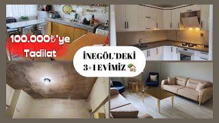 İnegöl’deki 3+1 Evimiz  100.000₺ Tadilat ile 0 Daire Yaptık 