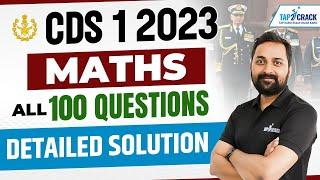 CDS Maths Preparation  CDS 1 2023 Maths paper Solution  CDS Maths PYQs  Maths By Randhir Sir
