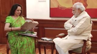 Lok Sabha MP Hema Malini calls on PM Modi