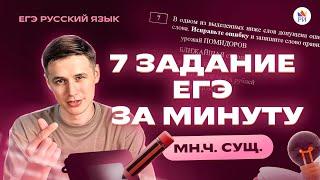 ЗАДАНИЕ №7 за МИНУТУ  Новый хит  Русский язык ЕГЭ