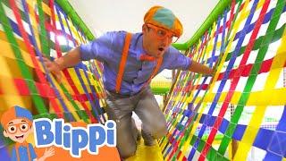 Learning With Blippi At An Indoor Playground For Kids  Educational Videos For Toddlers