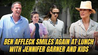 Ben Affleck SMILES AGAIN at Lunch with Jennifer Garner and Kids in LA Amid Divorce from JLo