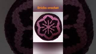 Техника вязания двустороннего жаккарда крючком Bricks crochet. Подробные мк на канале ⬇️