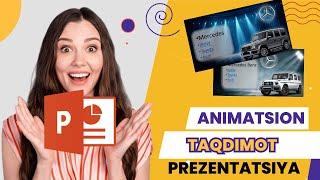 POWER POINT DASTURIDA ANIMATSION SLAYD TAYYORLASH  LINKLI PREZENTATSIYA TAYYORLASH