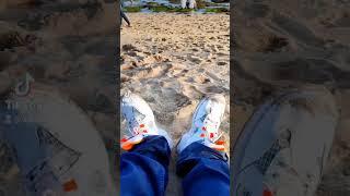 Uji coba Sepatu PHM Hugo di pasir panas