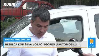 NESREĆA KOD ŠIDA - Vozač izgoreo u automobilu