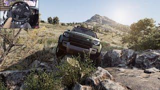 Realistic offroading in a Land Rover Defender - BeamNG.Drive  Thrustmaster TX