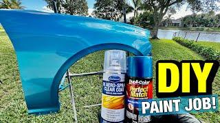 Professional BACKYARD Paint-Job Using Only Spray Cans