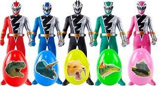 New power rangers surprise egg toys review リュウソウジャーおもちゃ 戦隊ヒーローすぽすぽ変形