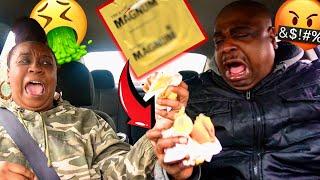 Putting A USED RUBBER In My Fiancés FAST FOOD Prank *EPIC REACTION*